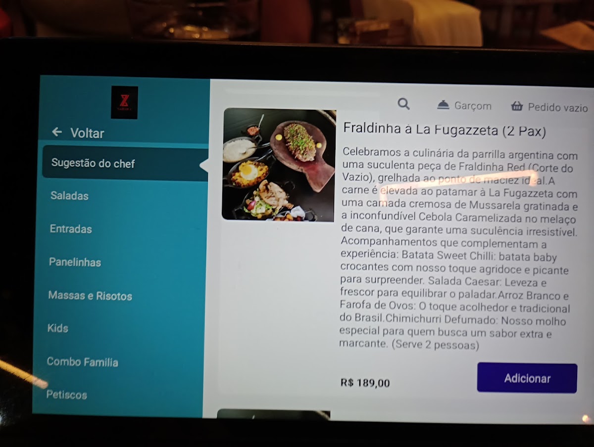 Zabawa Carnes Especiais Menu 1
