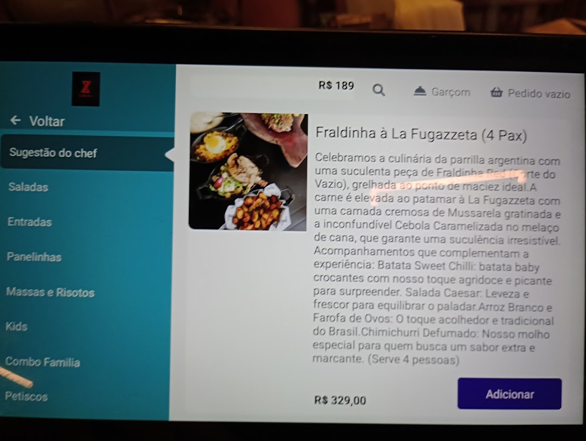 Zabawa Carnes Especiais Menu 2