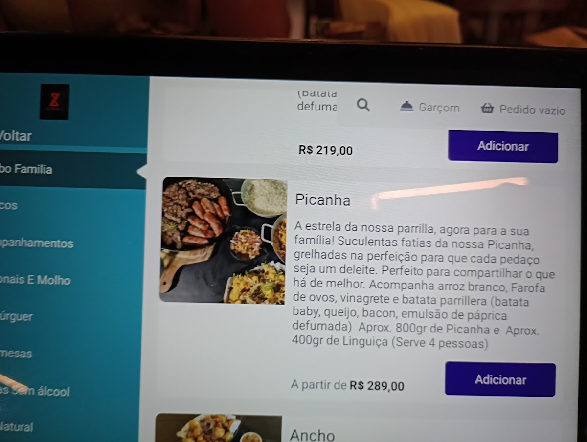 Zabawa Carnes Especiais Menu 9