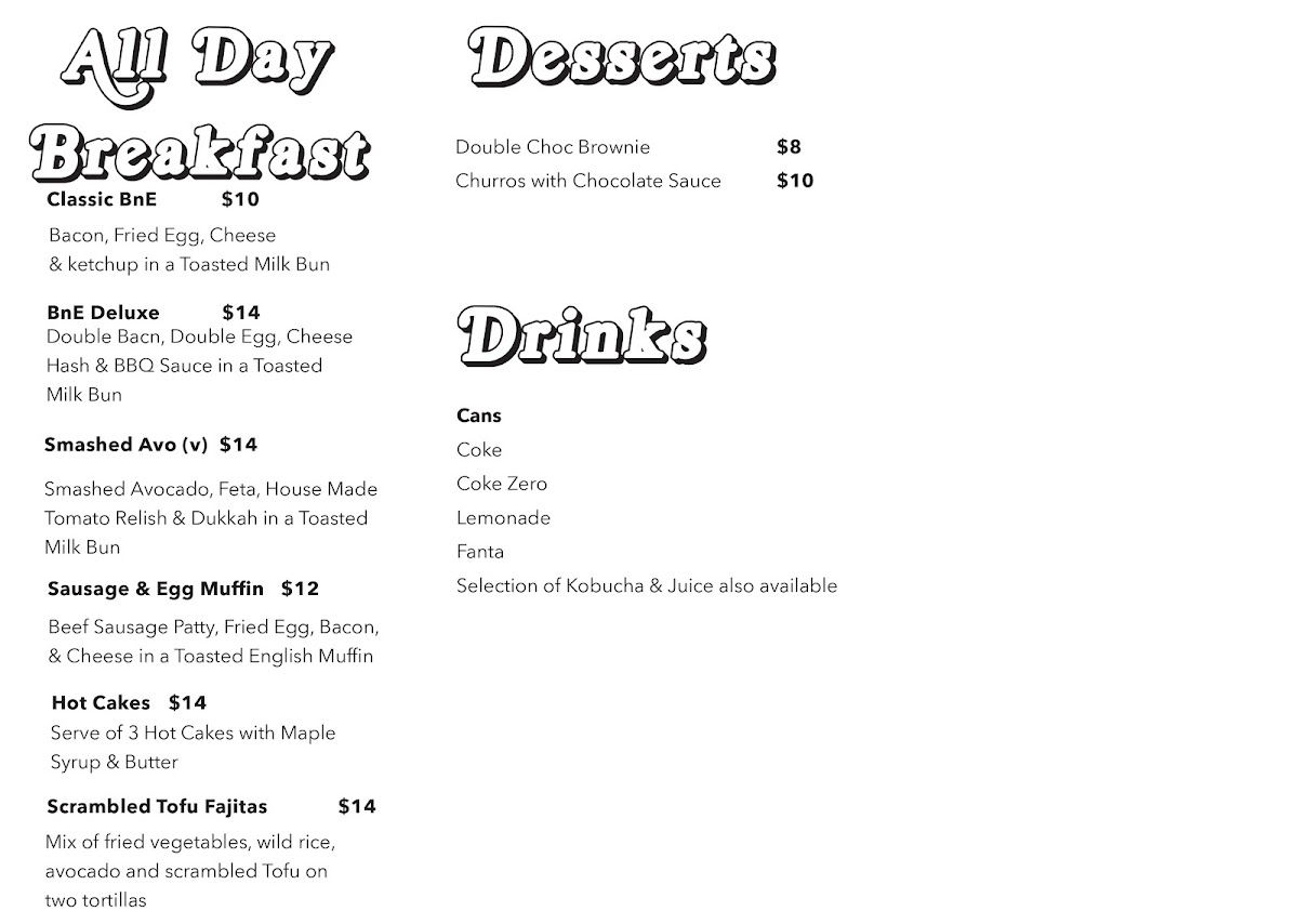 Round About Cafe Menu 9