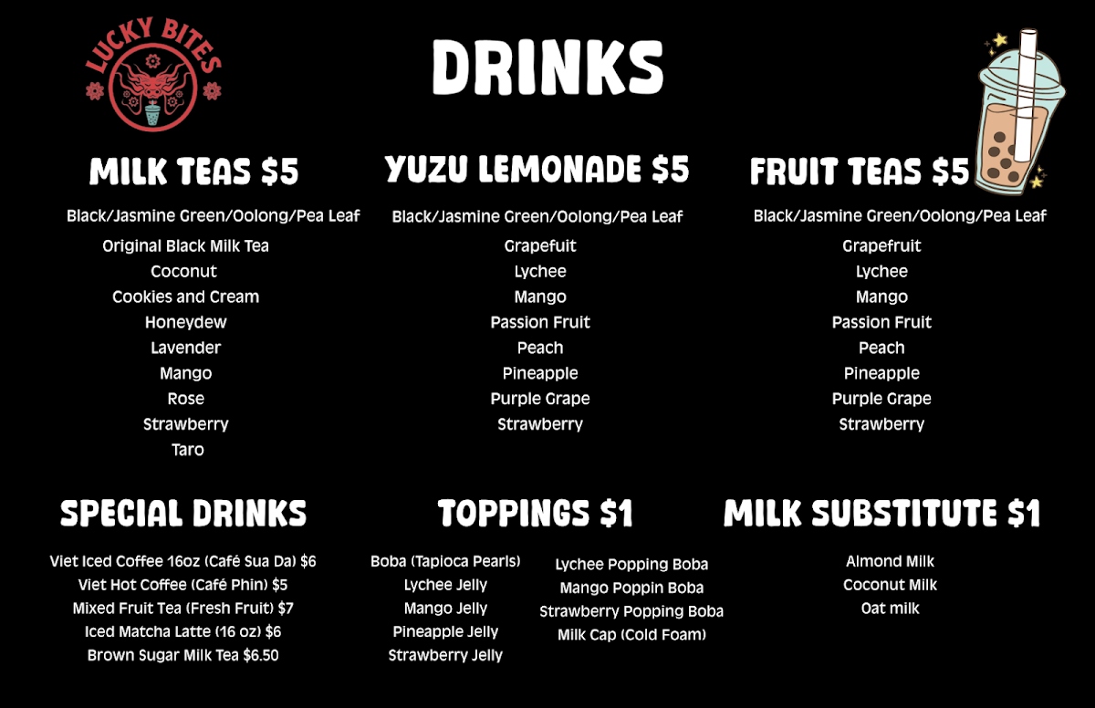 Lucky Bites Menu 2