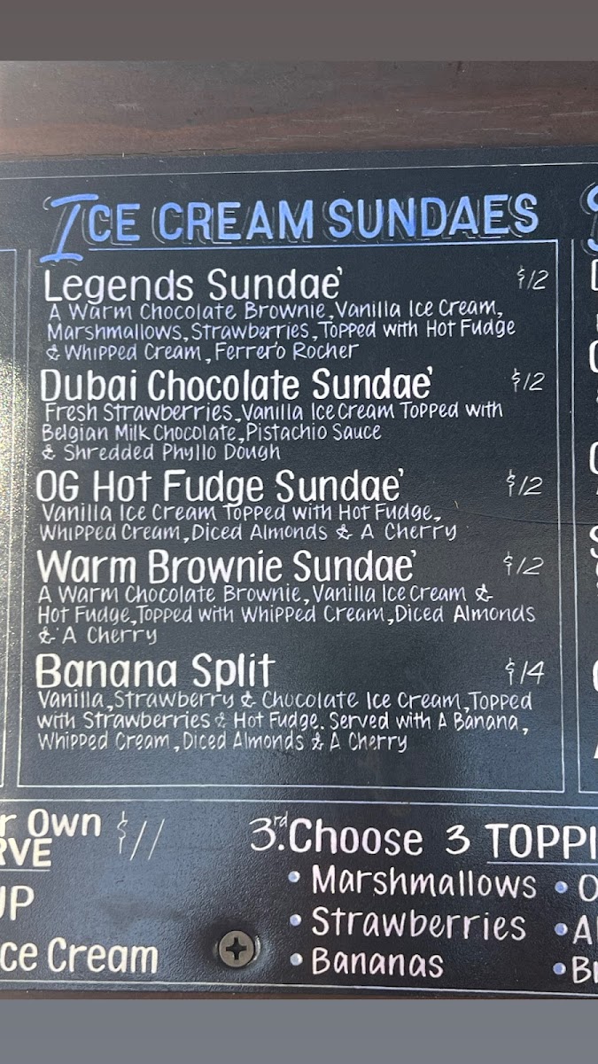Legends Cafe & Creamery Menu 8