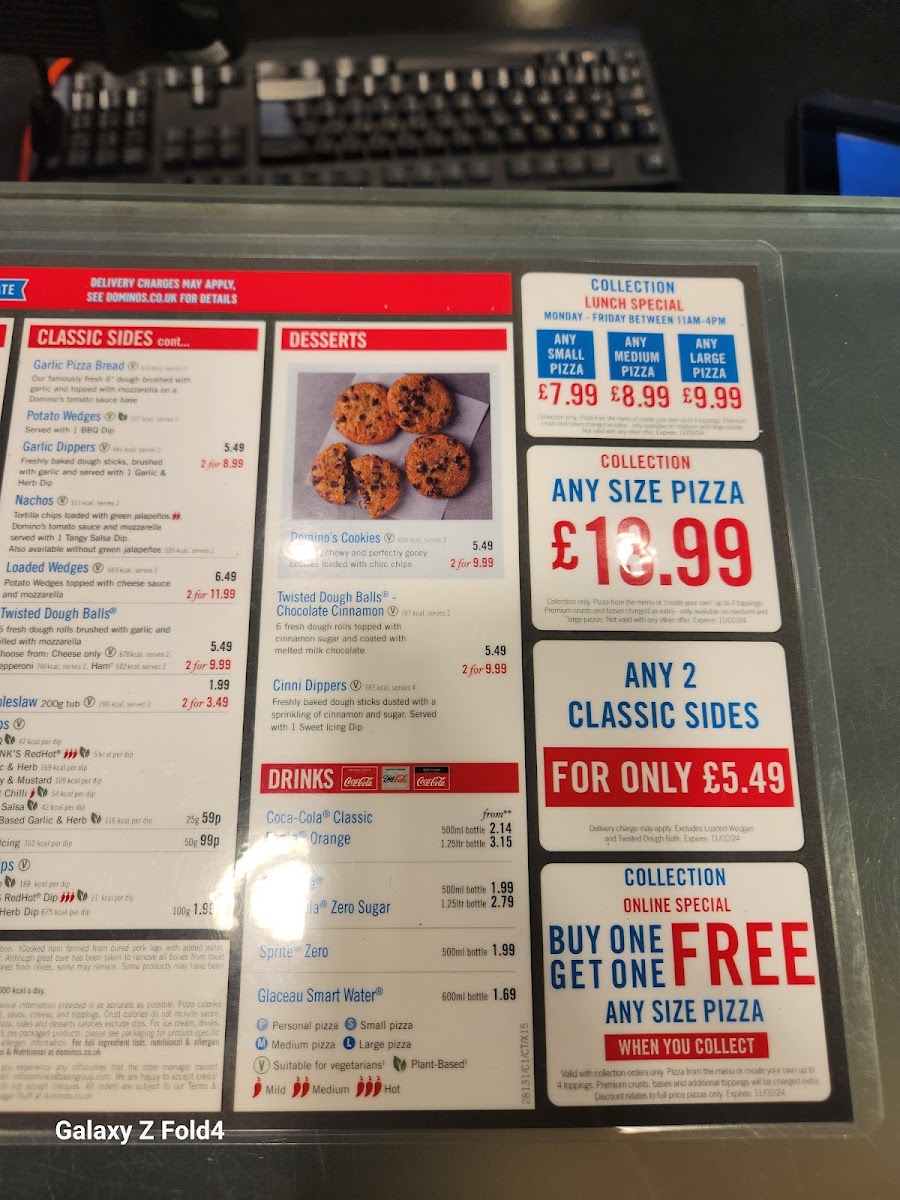 Domino's Pizza - London - Dartford Menu 1