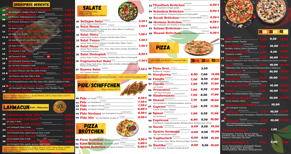 Mevlana Pizza und Kebap Haus Menu 2