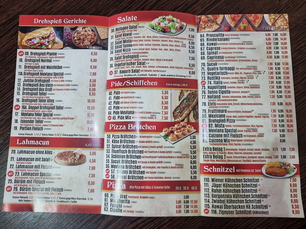 Mevlana Pizza und Kebap Haus Menu 3