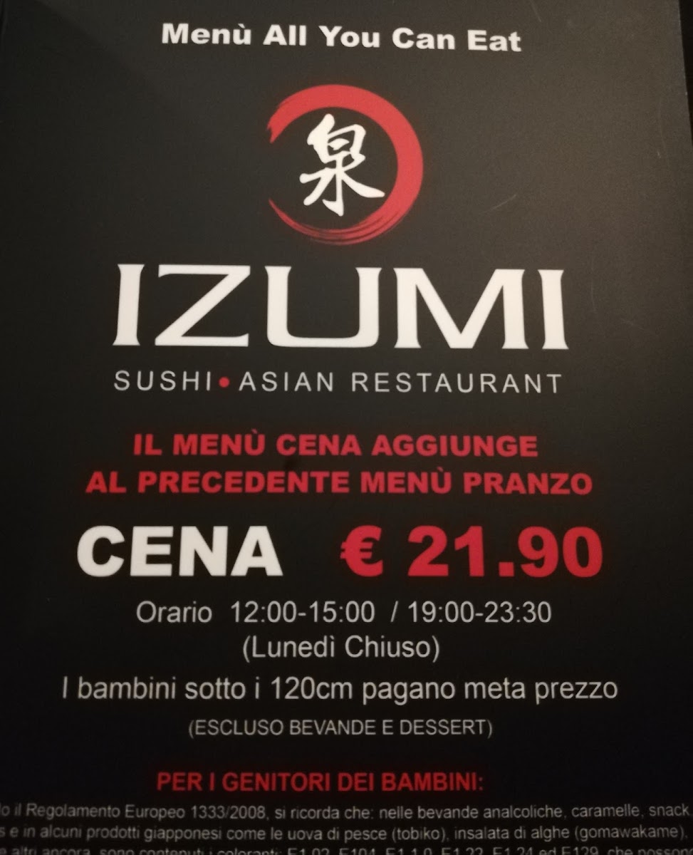 Izumi Sushi Asian Restaurant Menu 3
