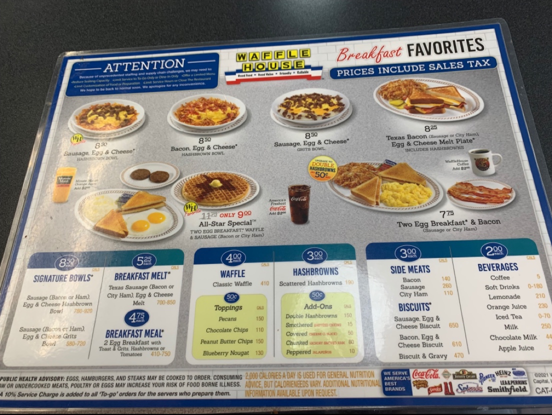 Waffle House Menu 4
