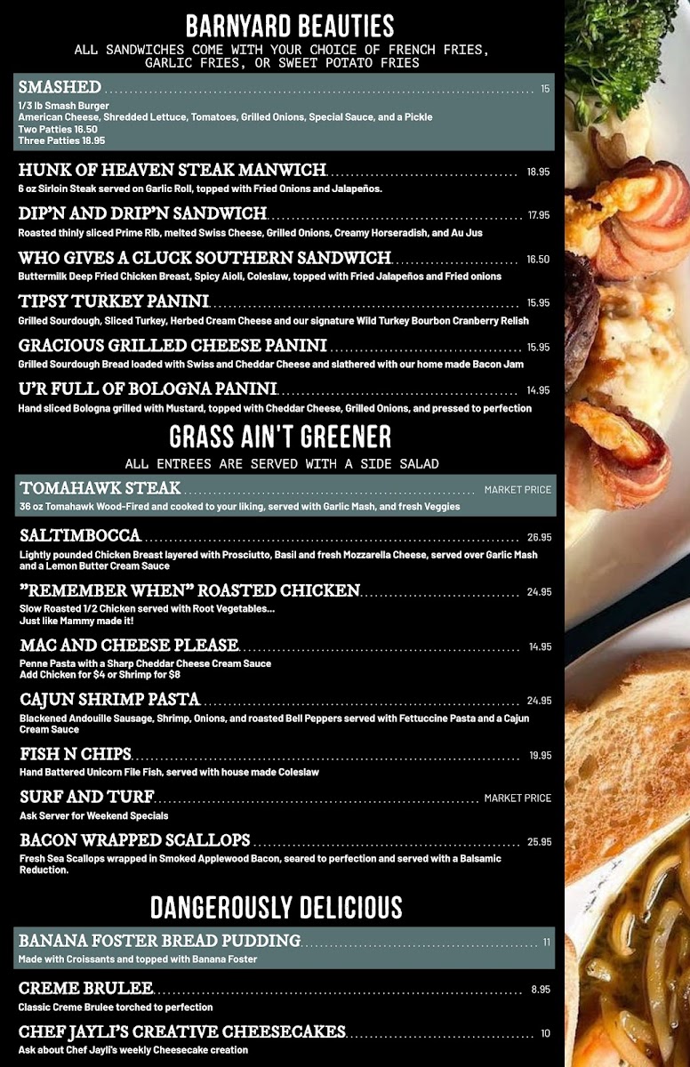 Grazerz Grub and Pub at Fall River Hotel Menu 2