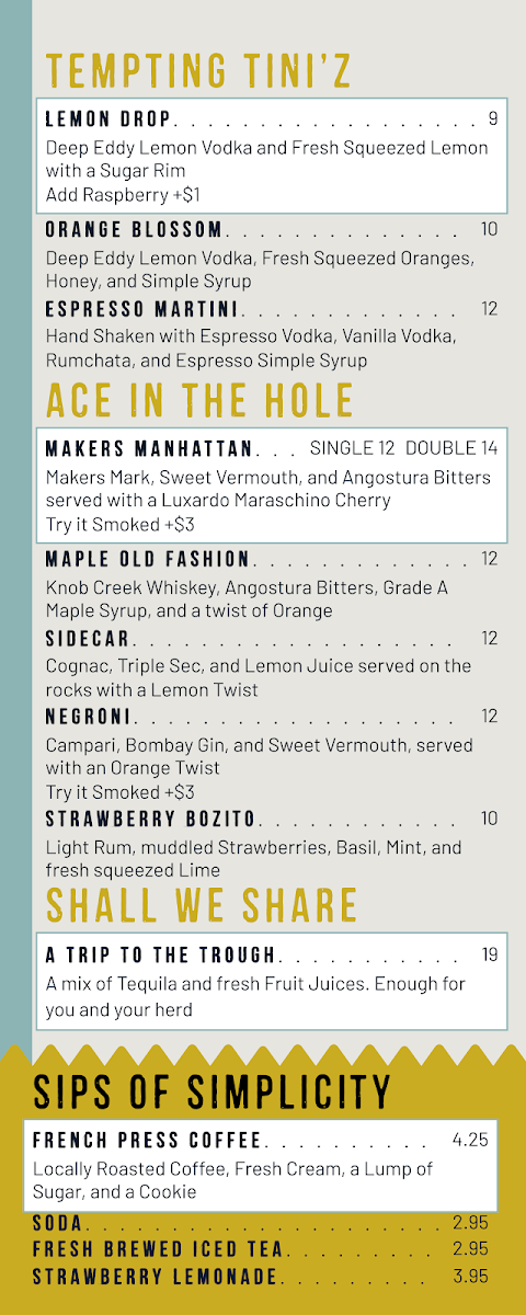 Grazerz Grub and Pub at Fall River Hotel Menu 4