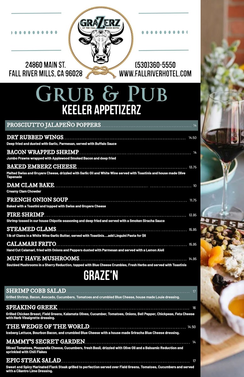 Grazerz Grub and Pub at Fall River Hotel Menu 5