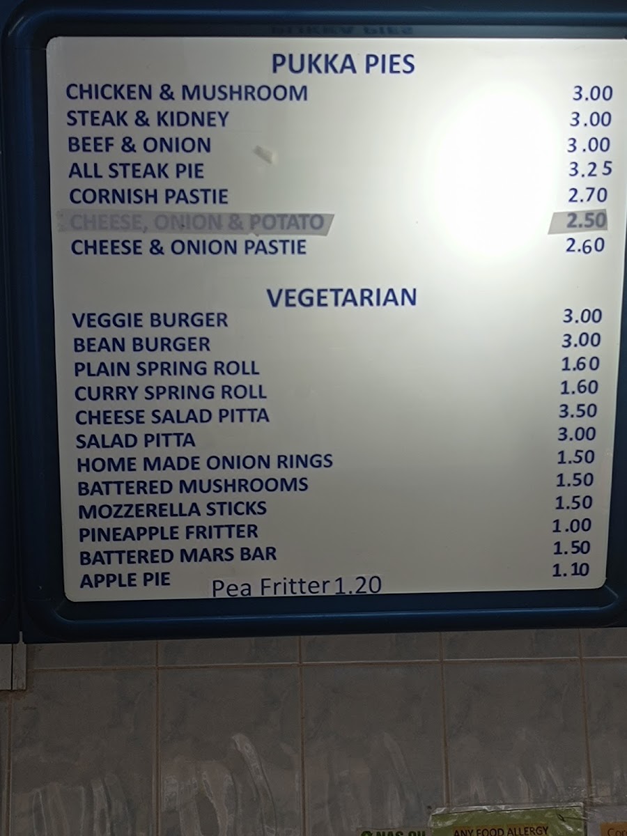 Eaton Plaice Menu 6