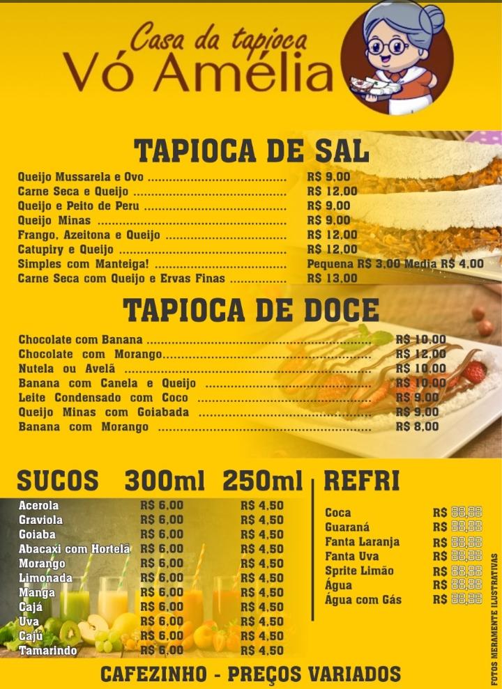 Casa da Tapioca Vó Amelia Menu 1