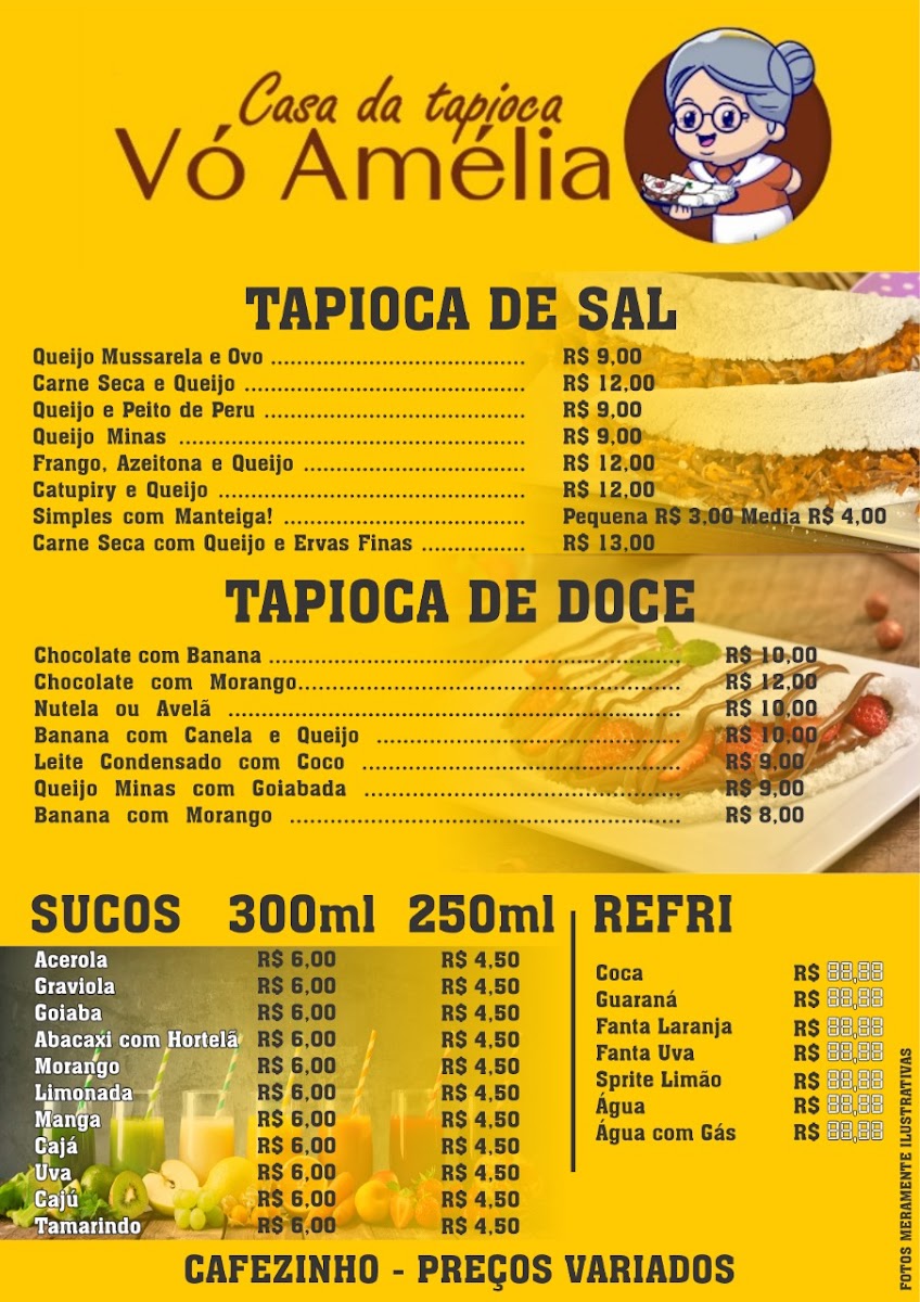 Casa da Tapioca Vó Amelia Menu 2