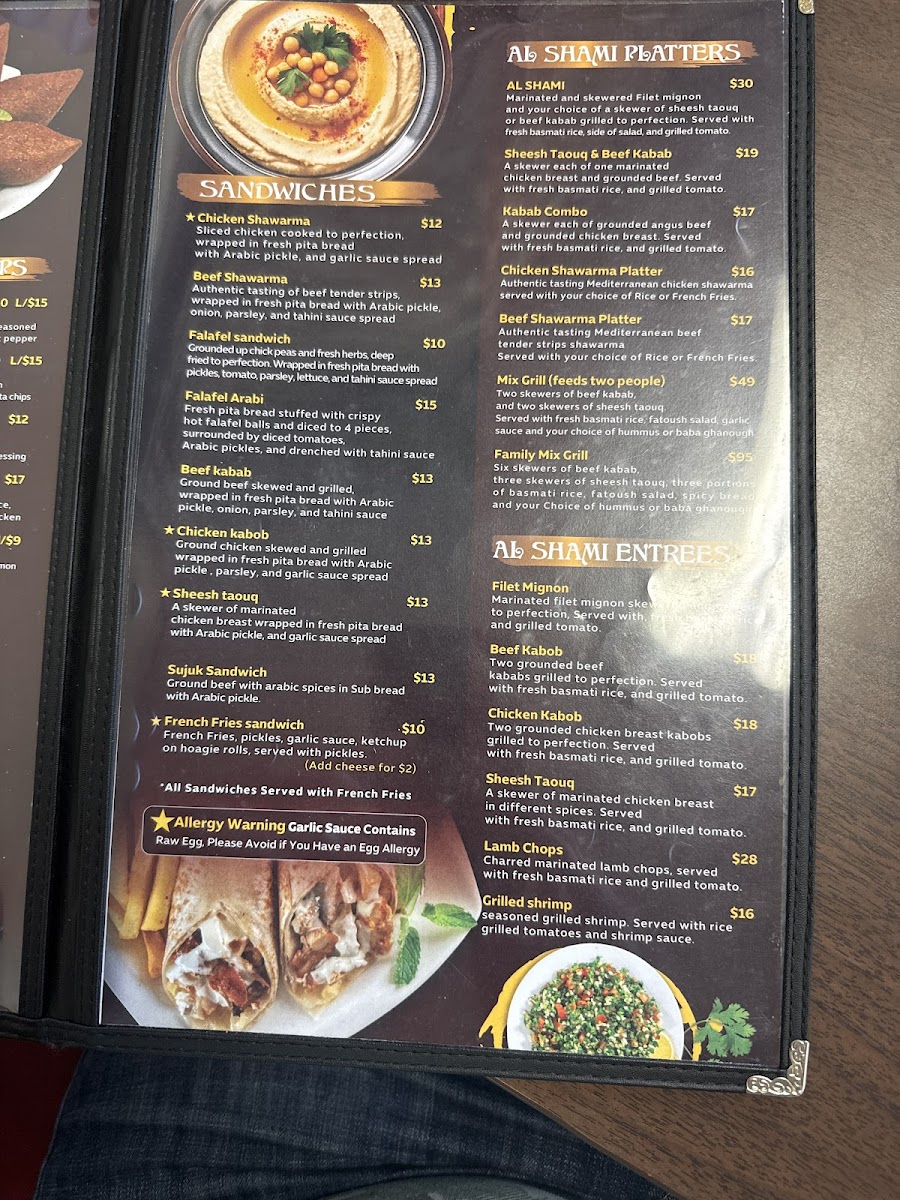 AL SHAMI Menu 10