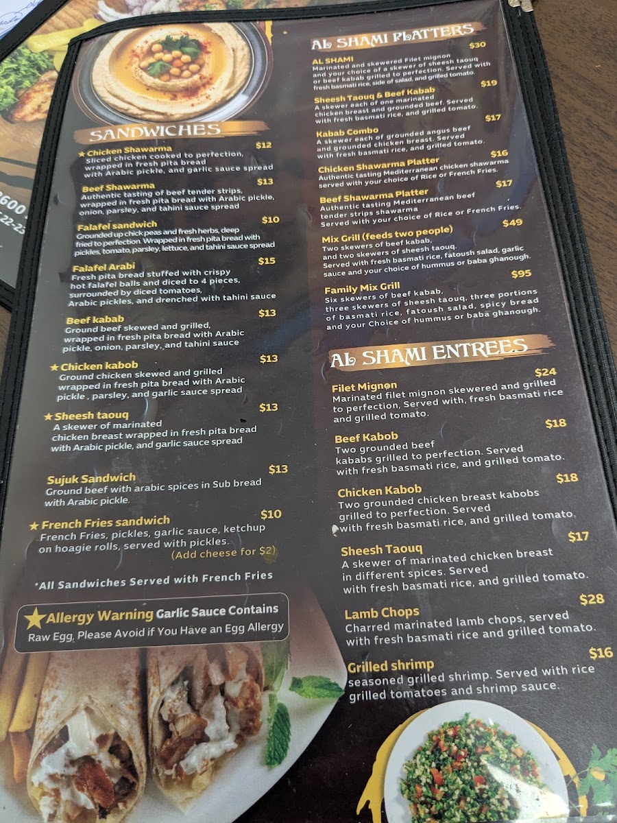 AL SHAMI Menu 6