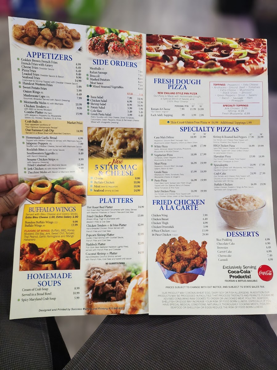 Casa Mia's White Marsh Menu 4