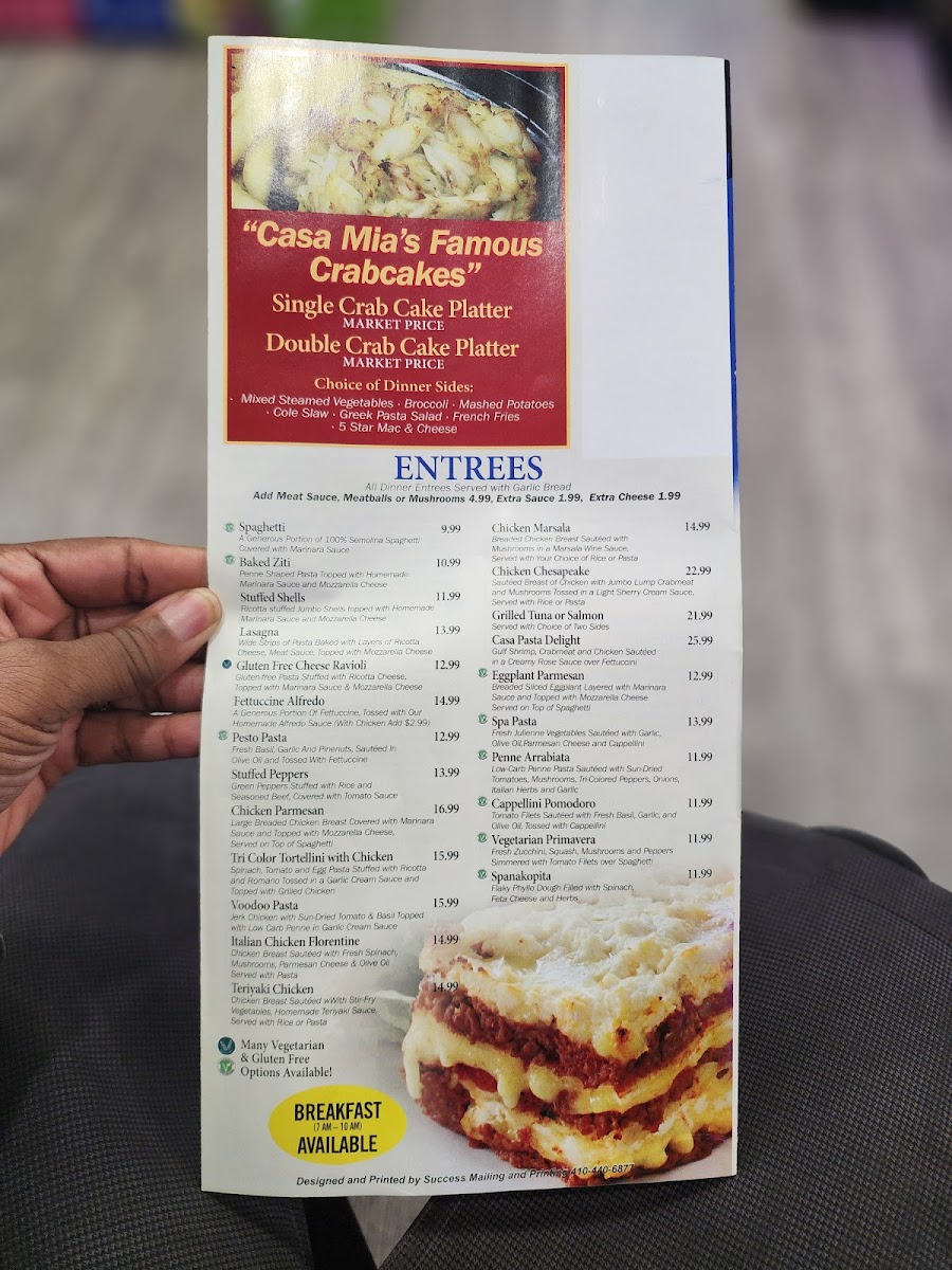 Casa Mia's White Marsh Menu 5