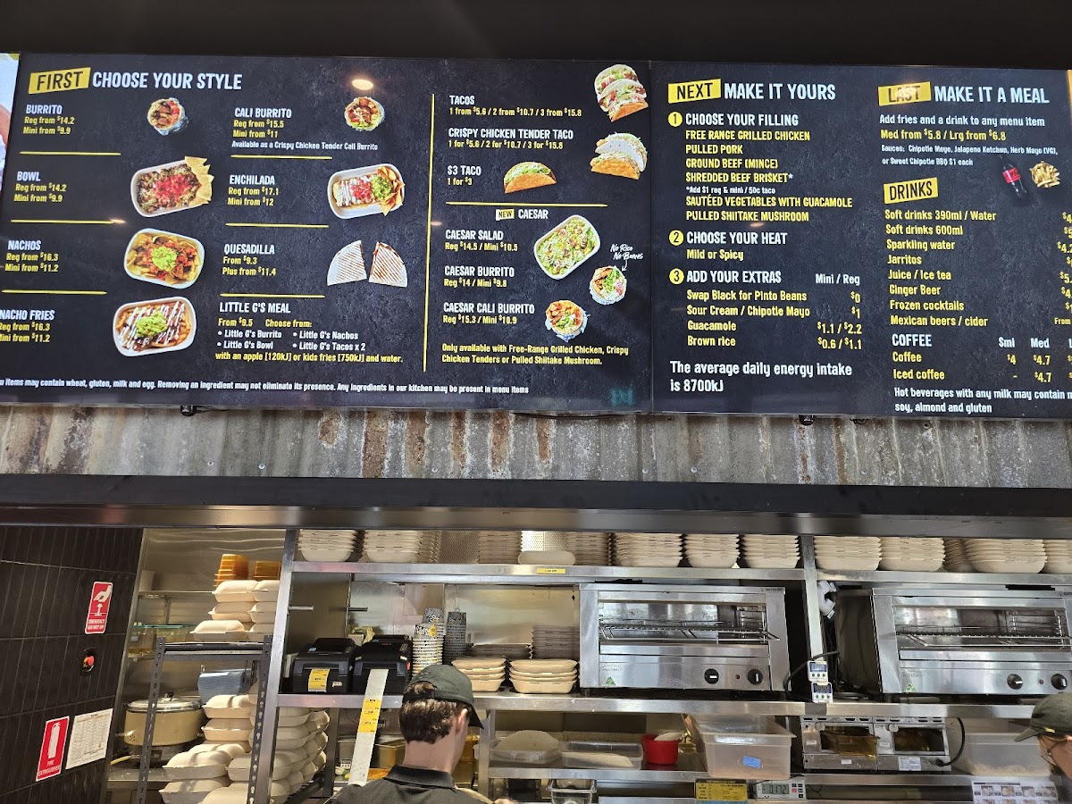 Guzman y Gomez - Tuggerah Menu 1