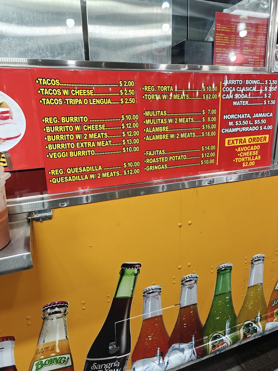 Tacos Tamix truck Menu 2