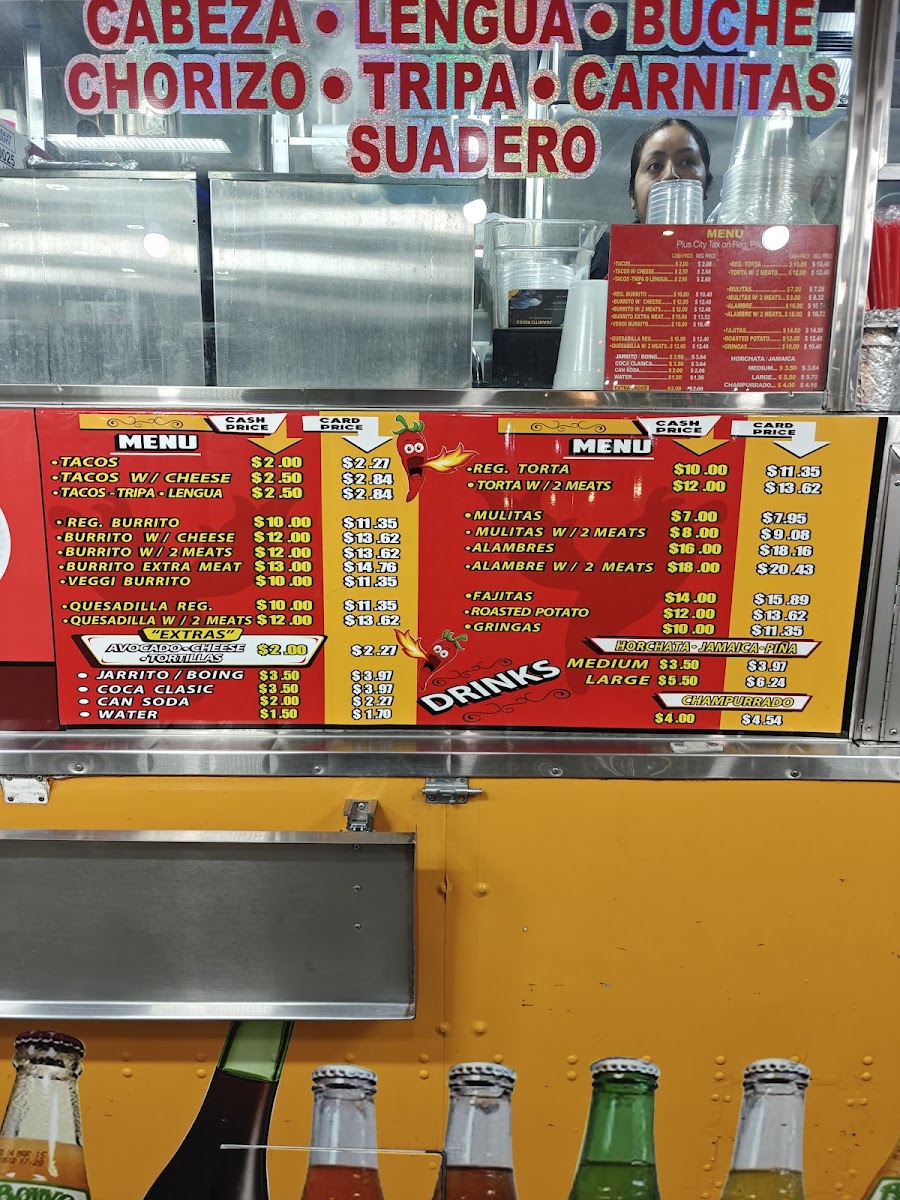 Tacos Tamix truck Menu 3