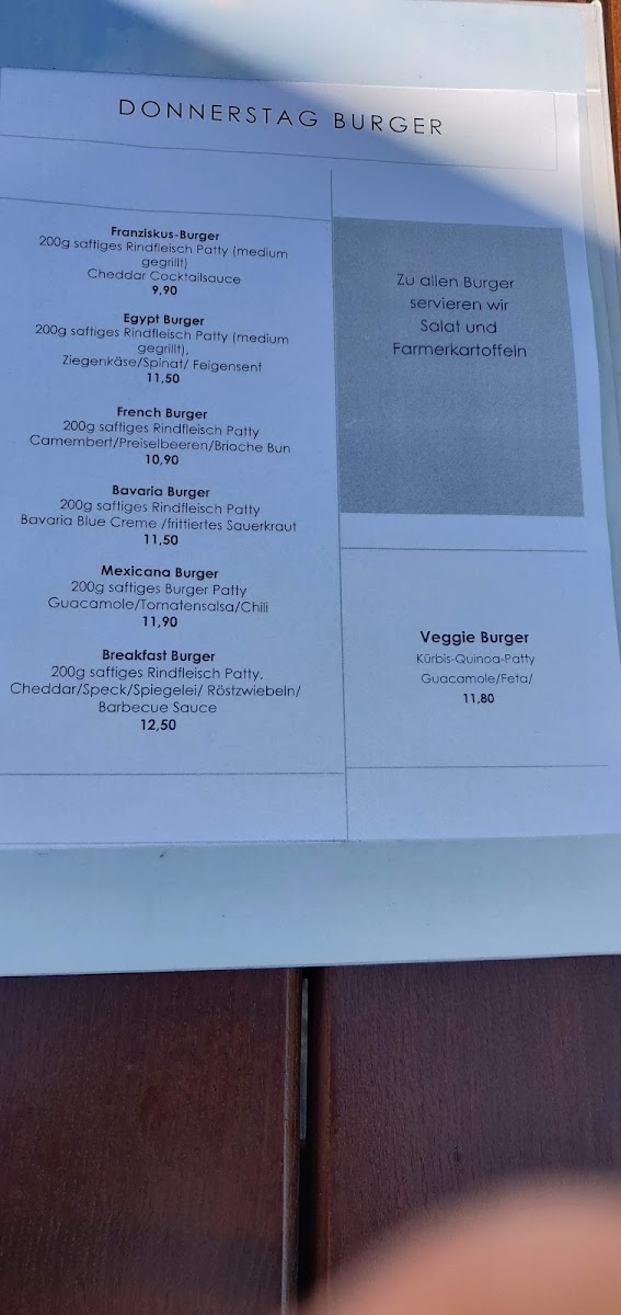 Restaurant Franziskus Menu 10
