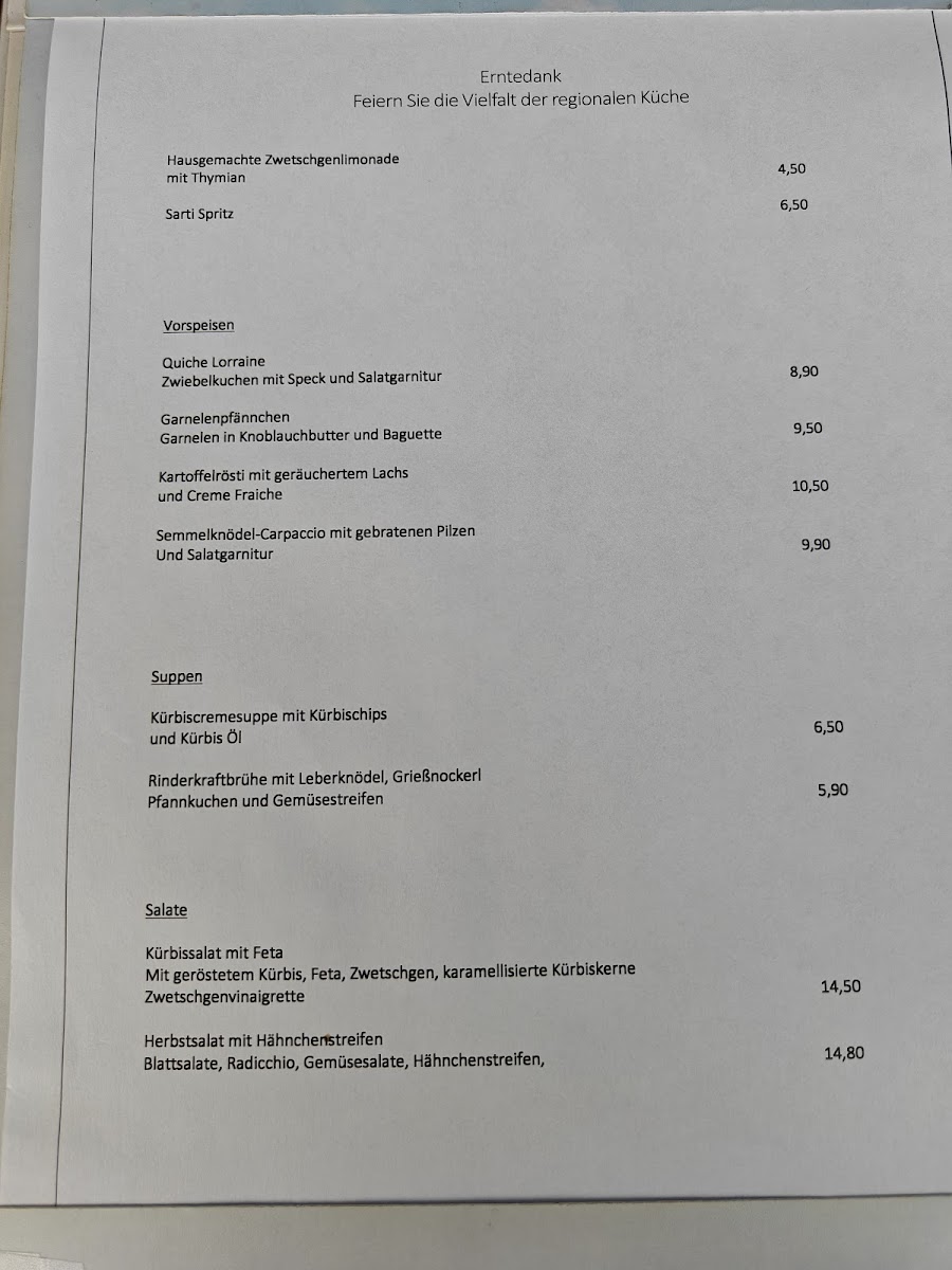 Restaurant Franziskus Menu 3