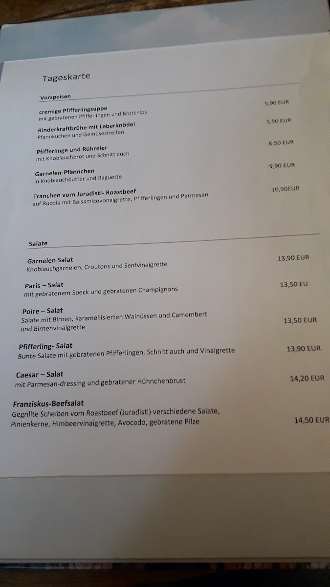 Restaurant Franziskus Menu 6