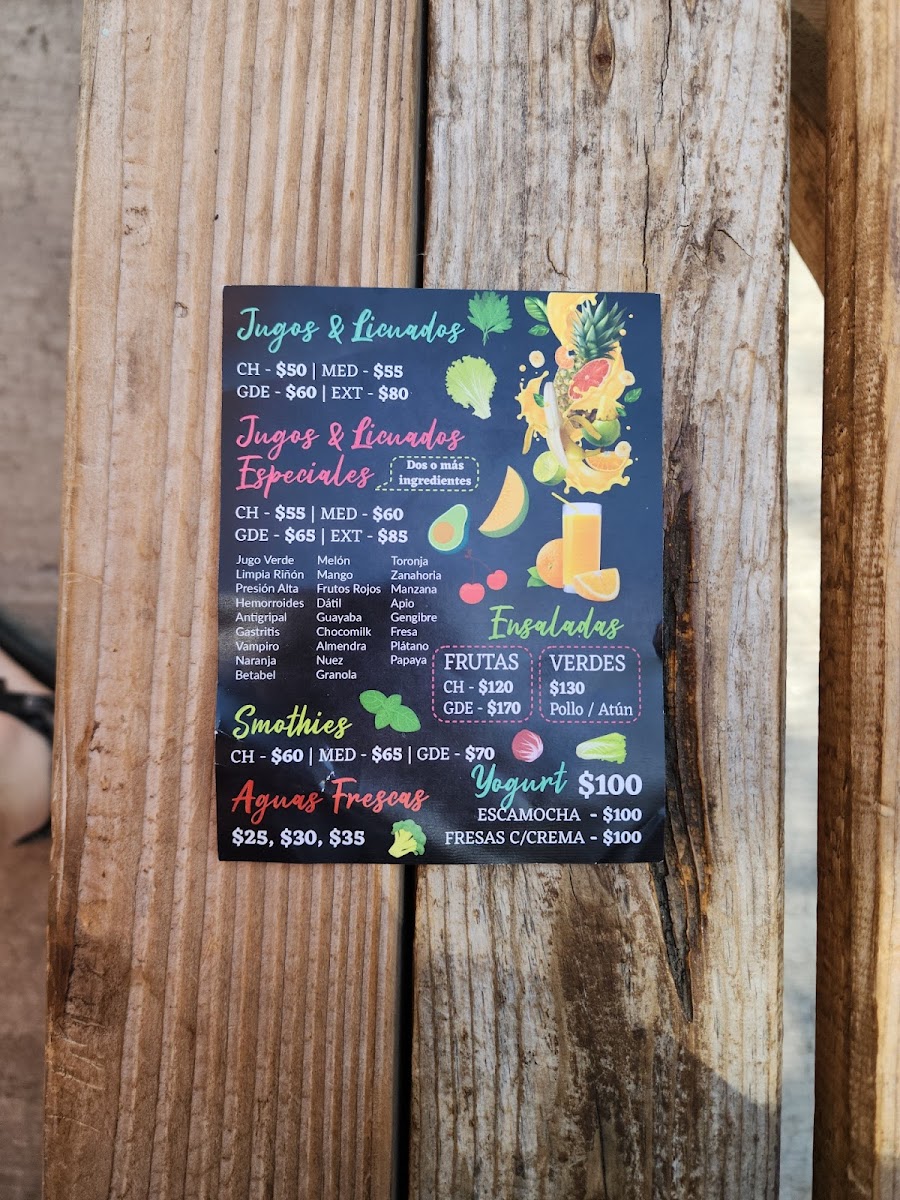 JUGOS Y LICUADOS DEL MAR Menu 3