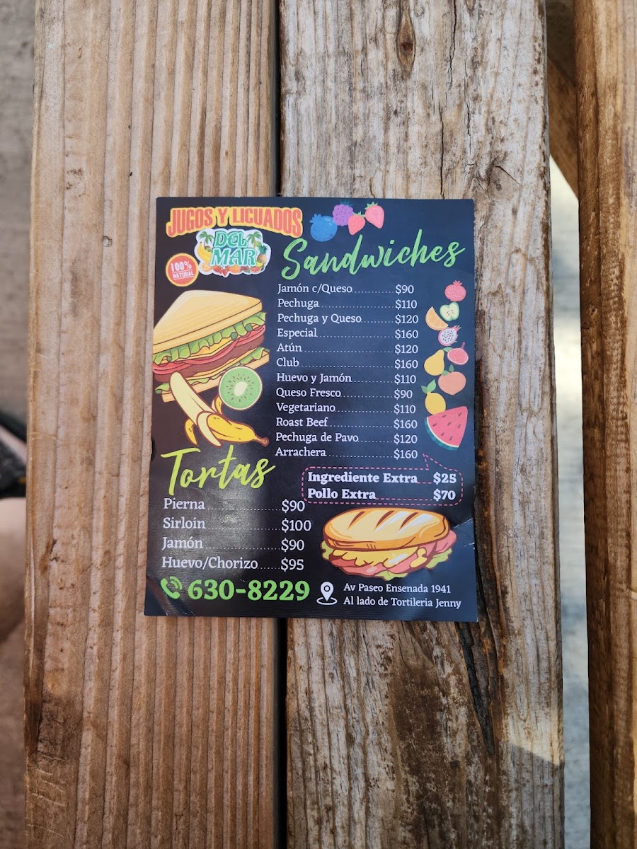 JUGOS Y LICUADOS DEL MAR Menu 4