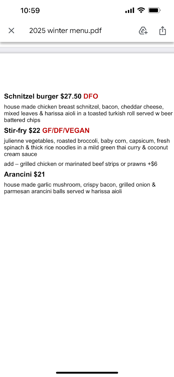 Platinum Brew Cafe Menu 3