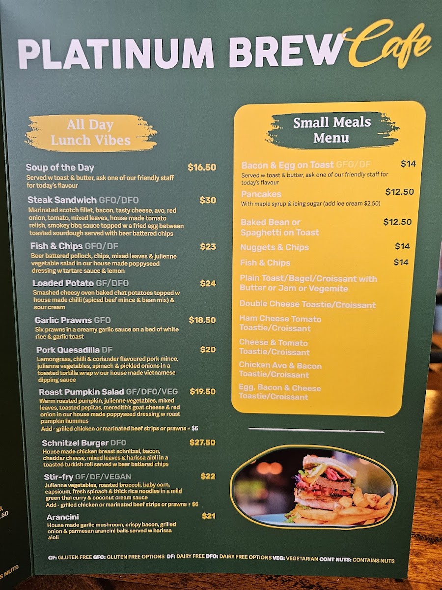 Platinum Brew Cafe Menu 5