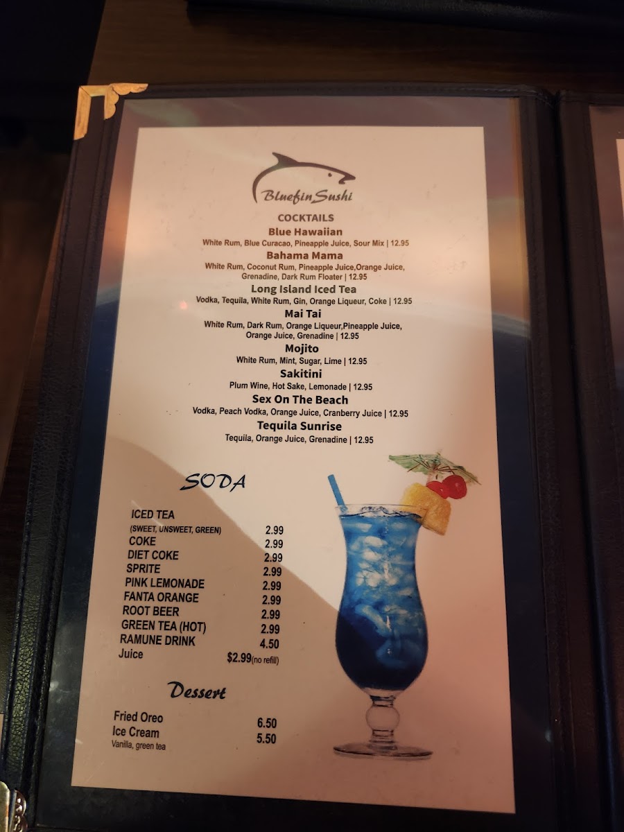 BlueFin Sushi Menu 10