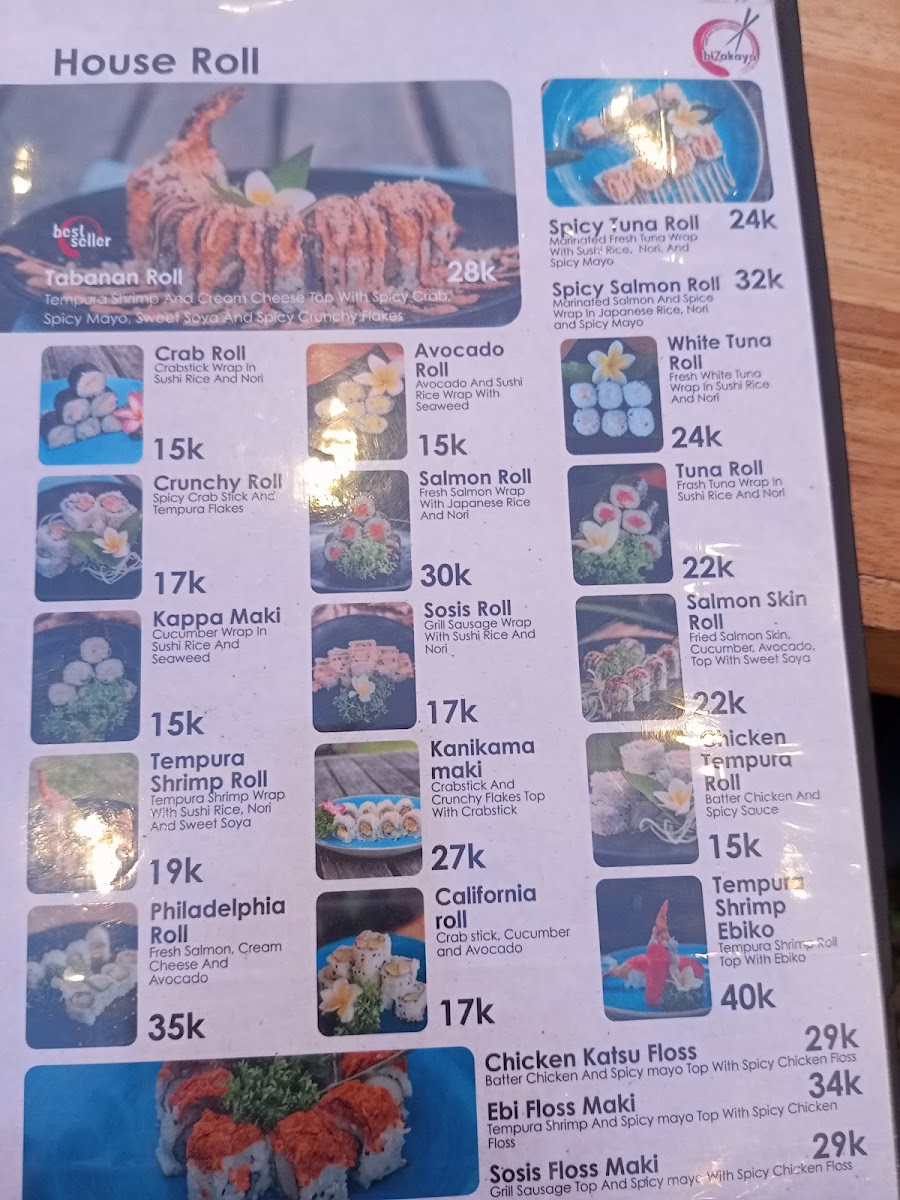 Dapurdede & biZakaya sushi Menu 1
