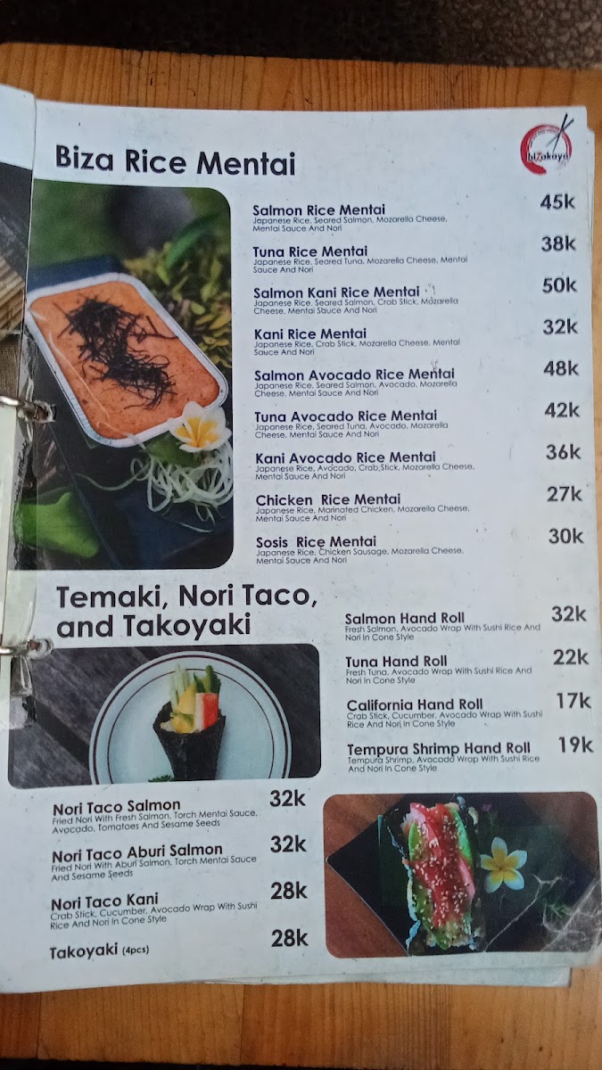 Dapurdede & biZakaya sushi Menu 2