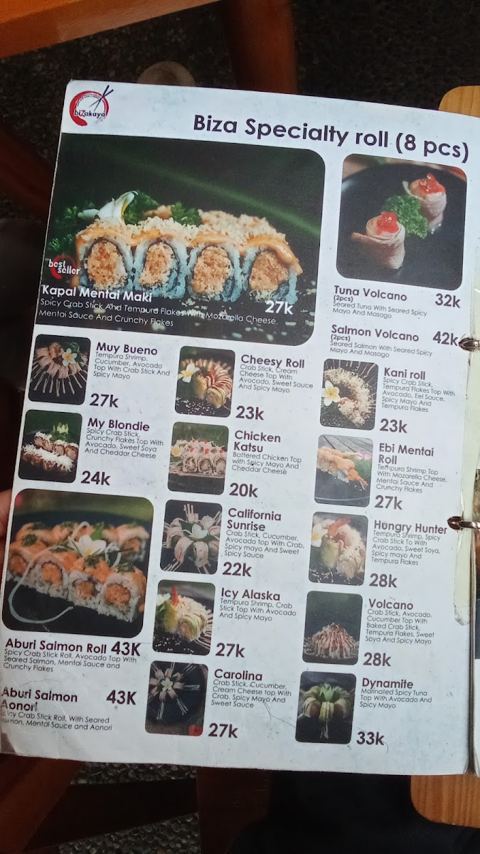 Dapurdede & biZakaya sushi Menu 9