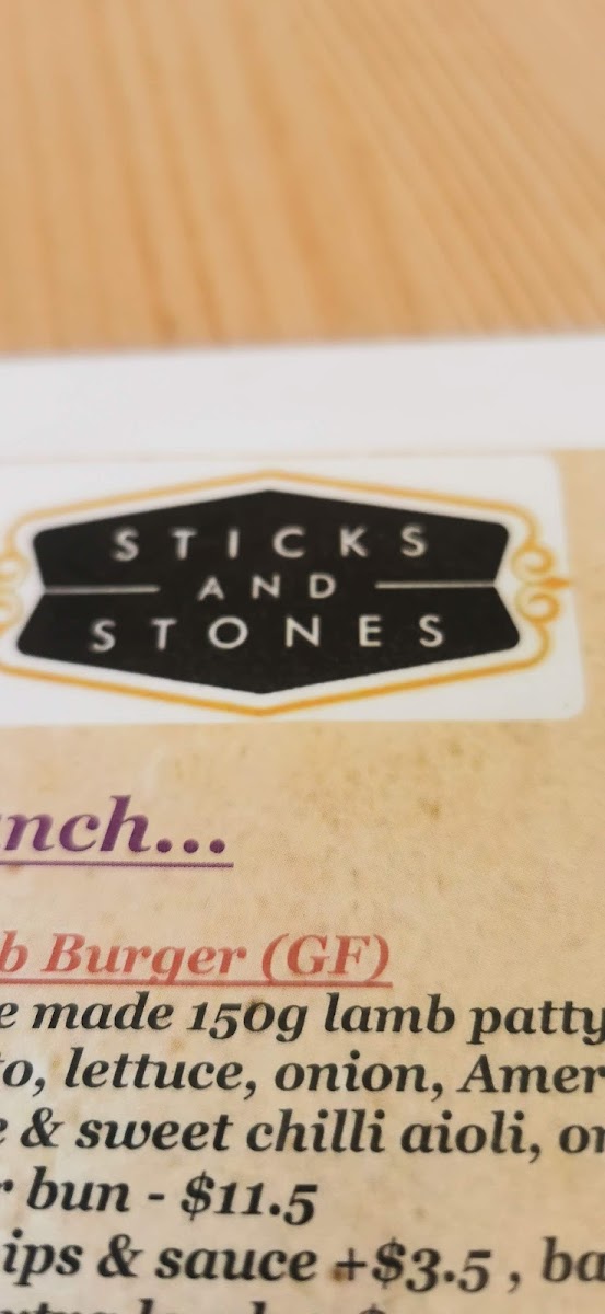Sticks and Stones Cafe Torquay Menu 10