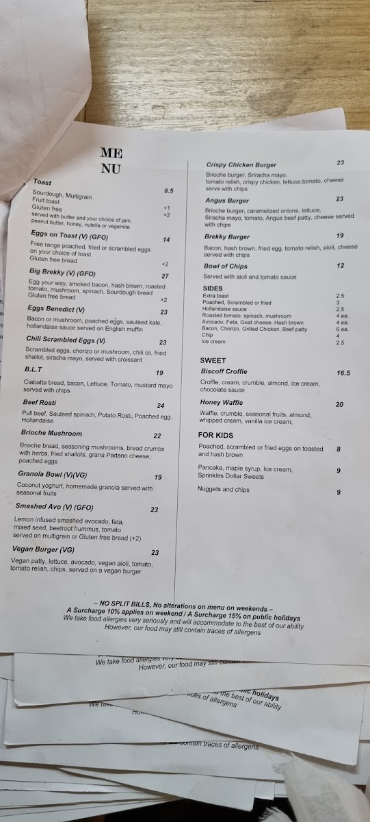 Sticks and Stones Cafe Torquay Menu 5