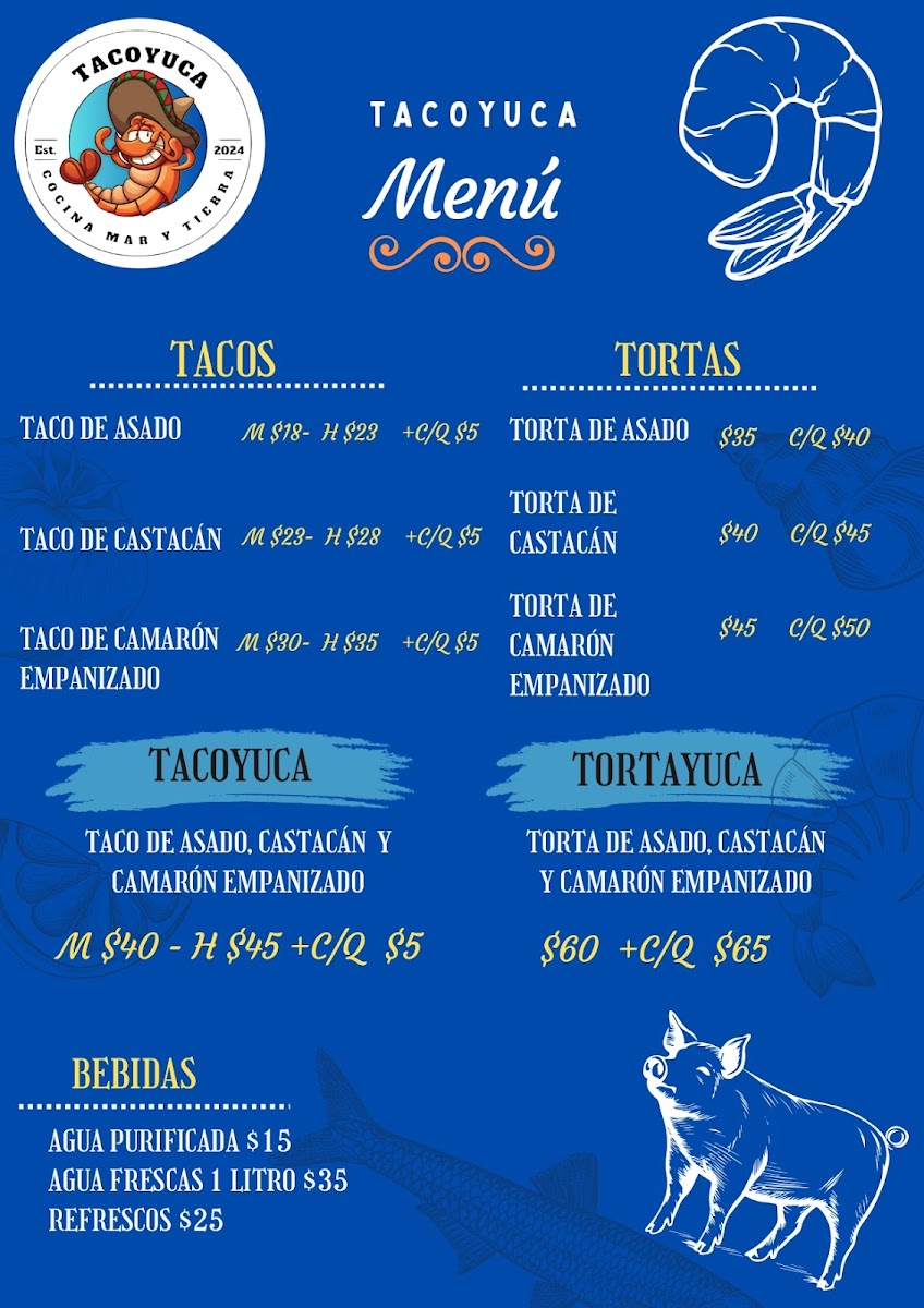 TACOYUCA Menu 1