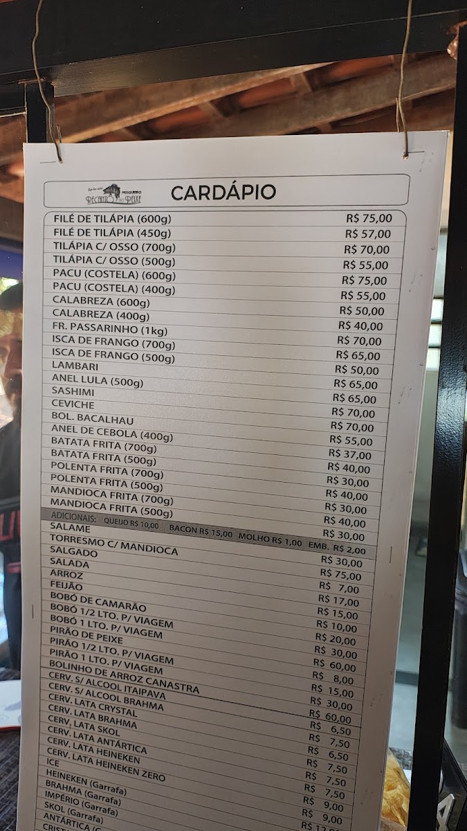 Pesqueiro Recanto do Peixe Menu 2
