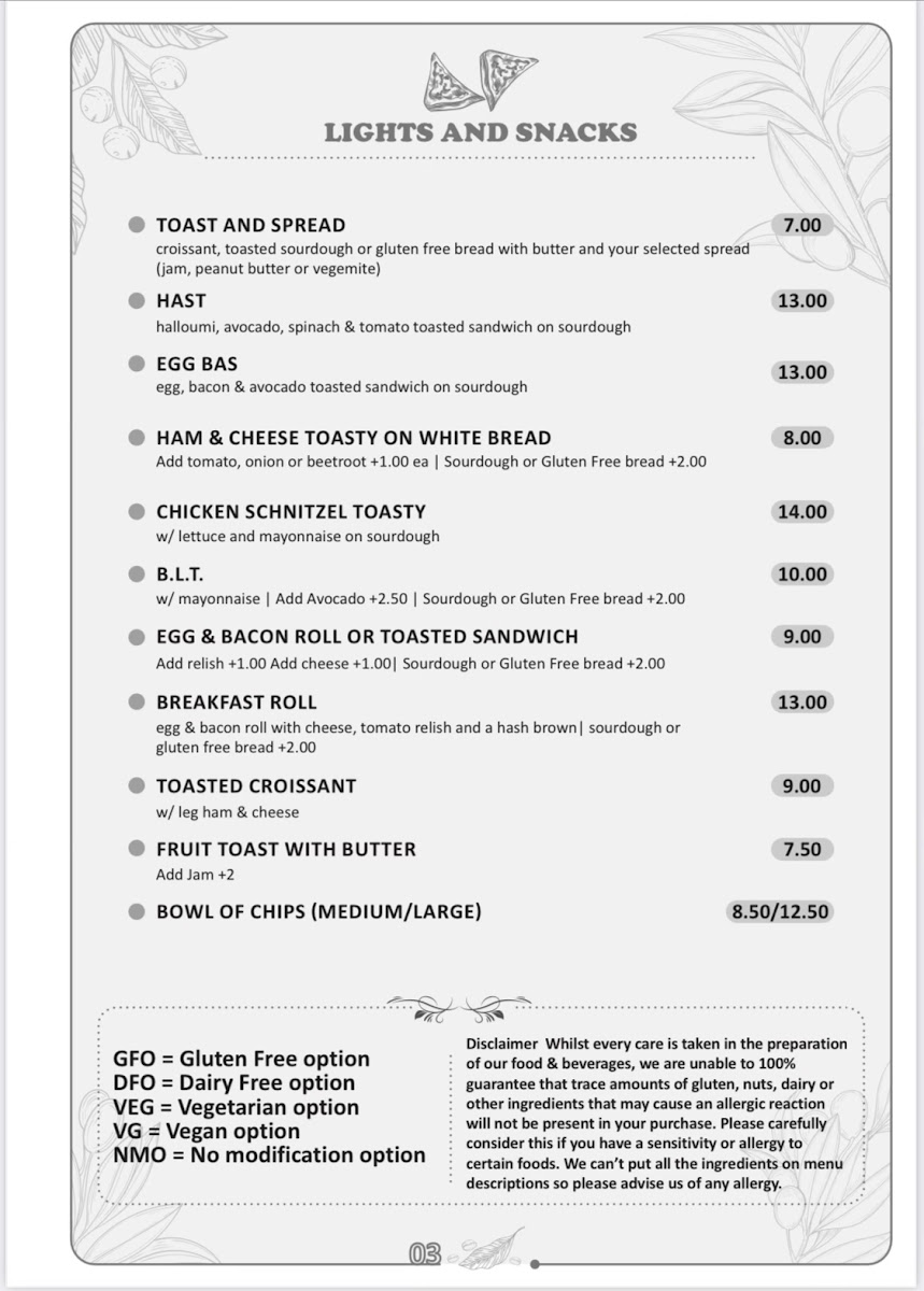 The Laughing Fox Cafe Menu 2