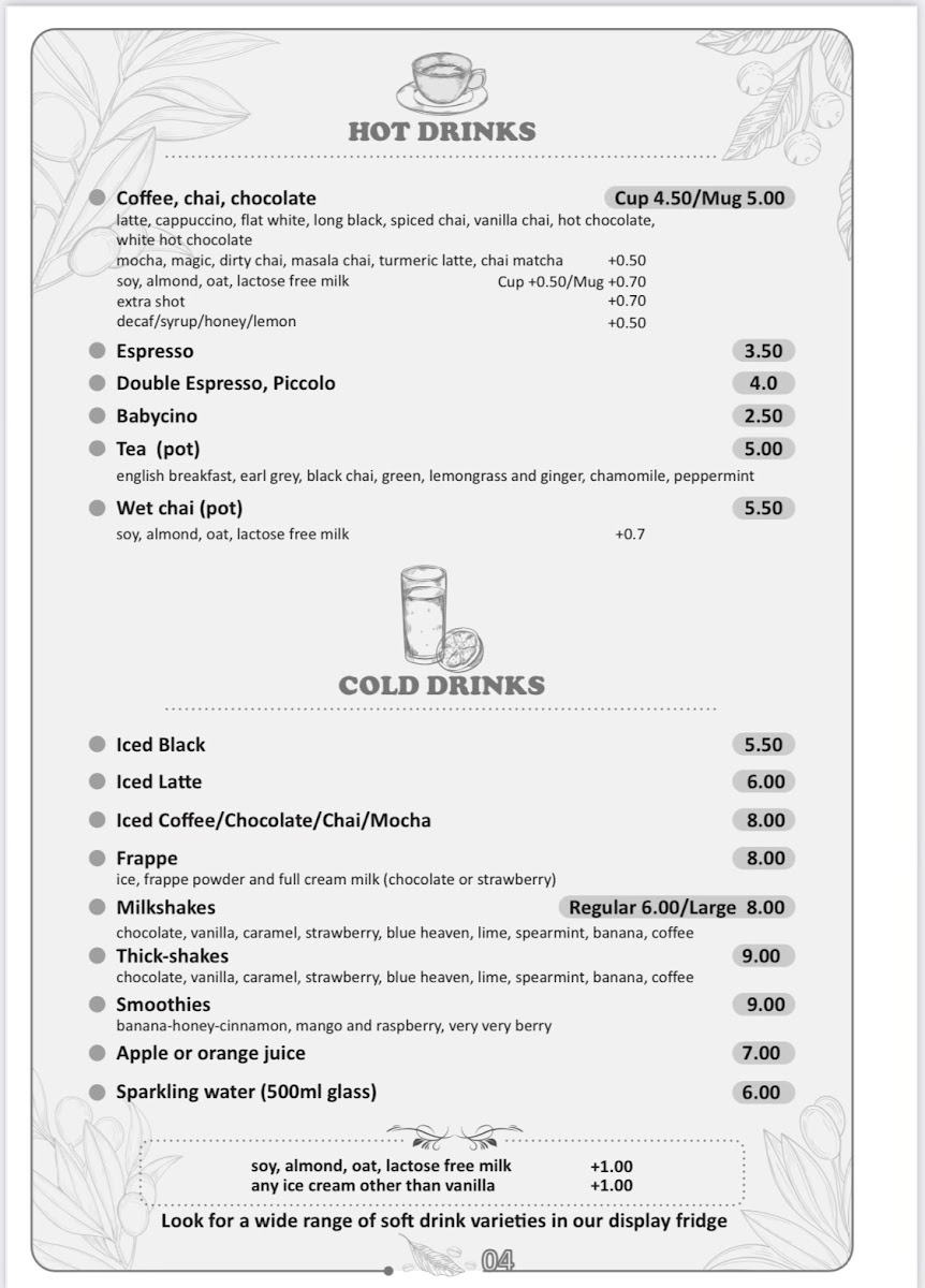 The Laughing Fox Cafe Menu 4