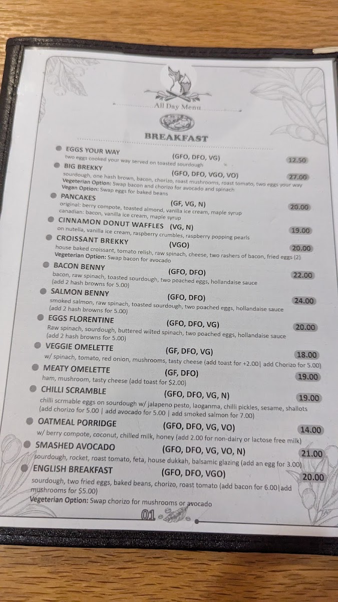 The Laughing Fox Cafe Menu 6