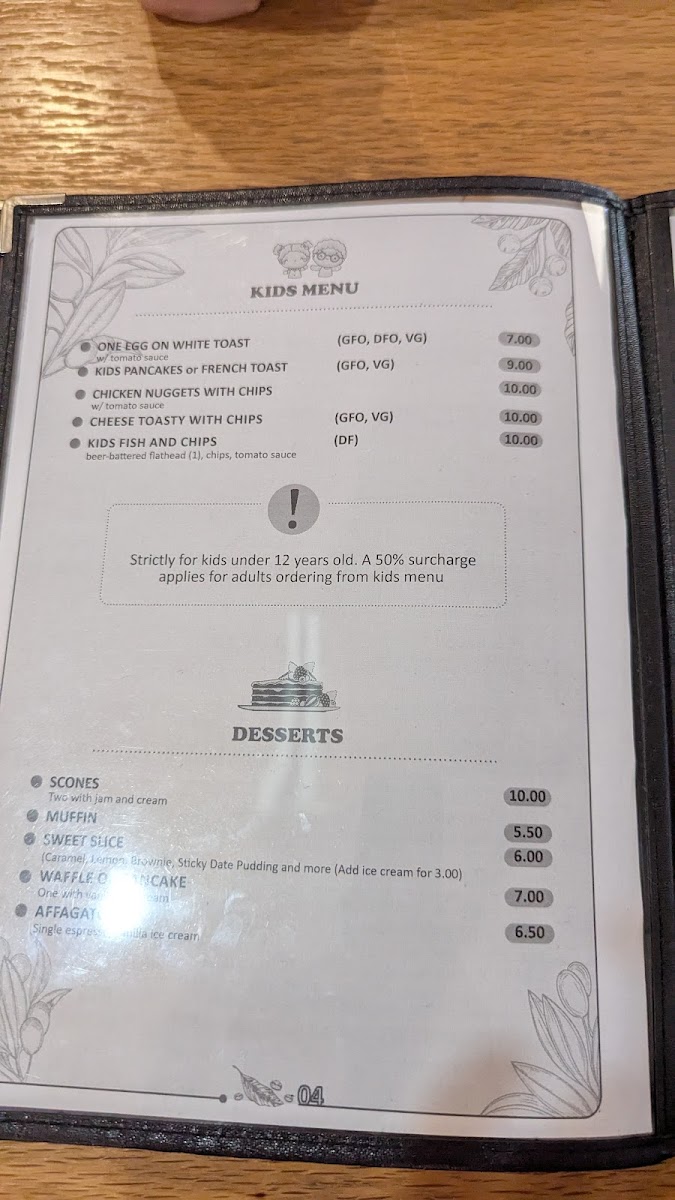 The Laughing Fox Cafe Menu 7