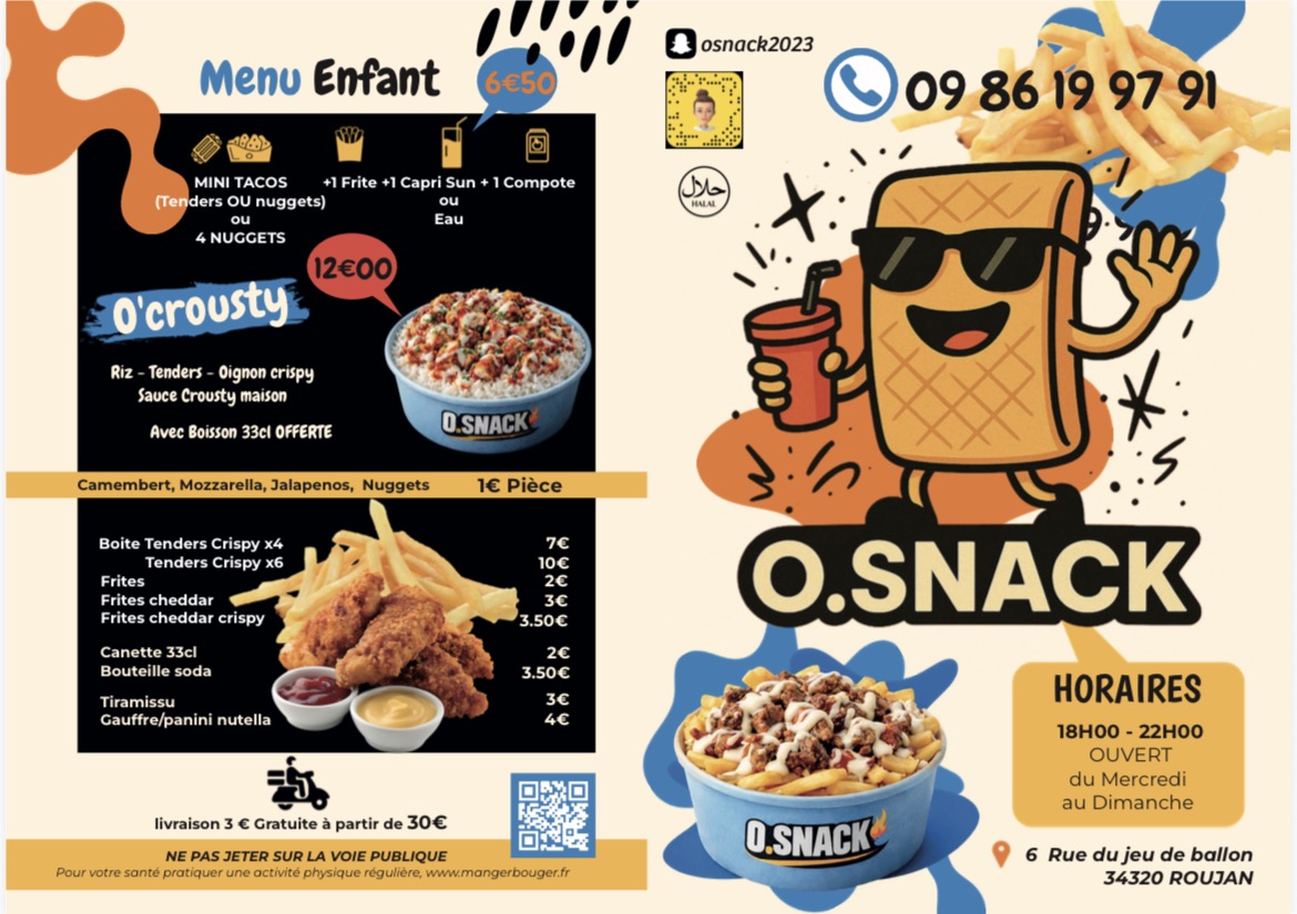 O.SNACK Menu 3