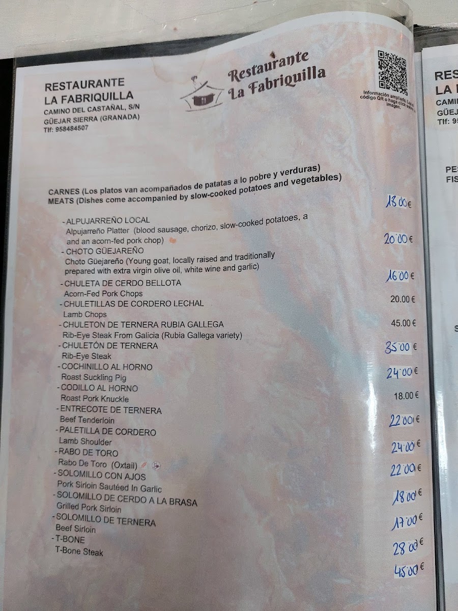La Fabriquilla Menu 6
