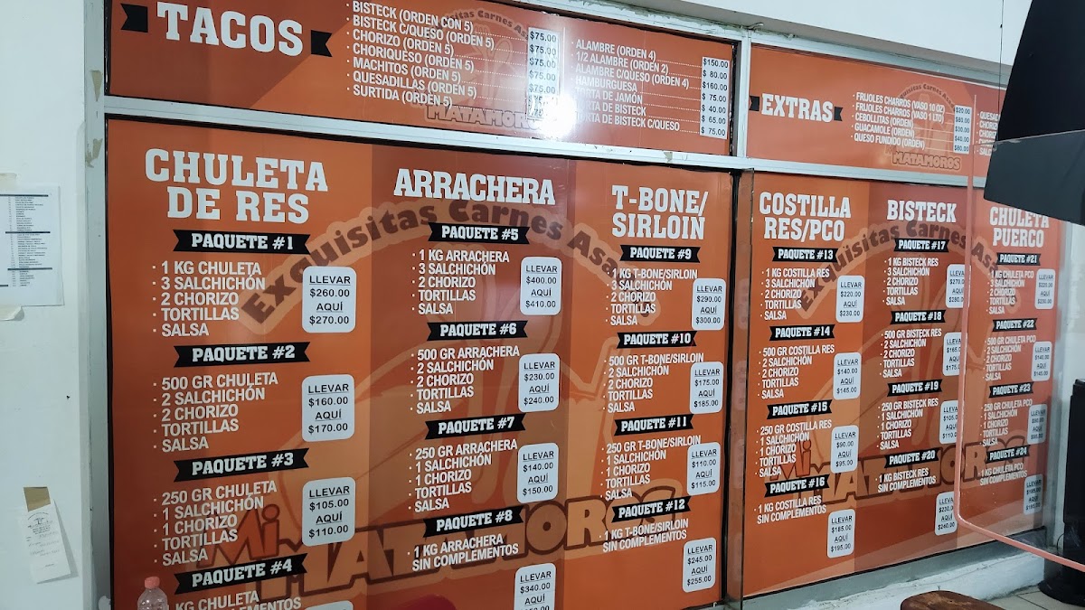 Carnes Asadas Mi Matamoros Menu 1
