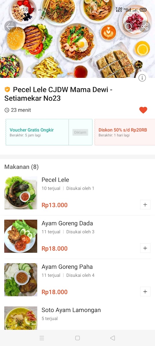 Warung Pecel Lele CJDW Menu 1