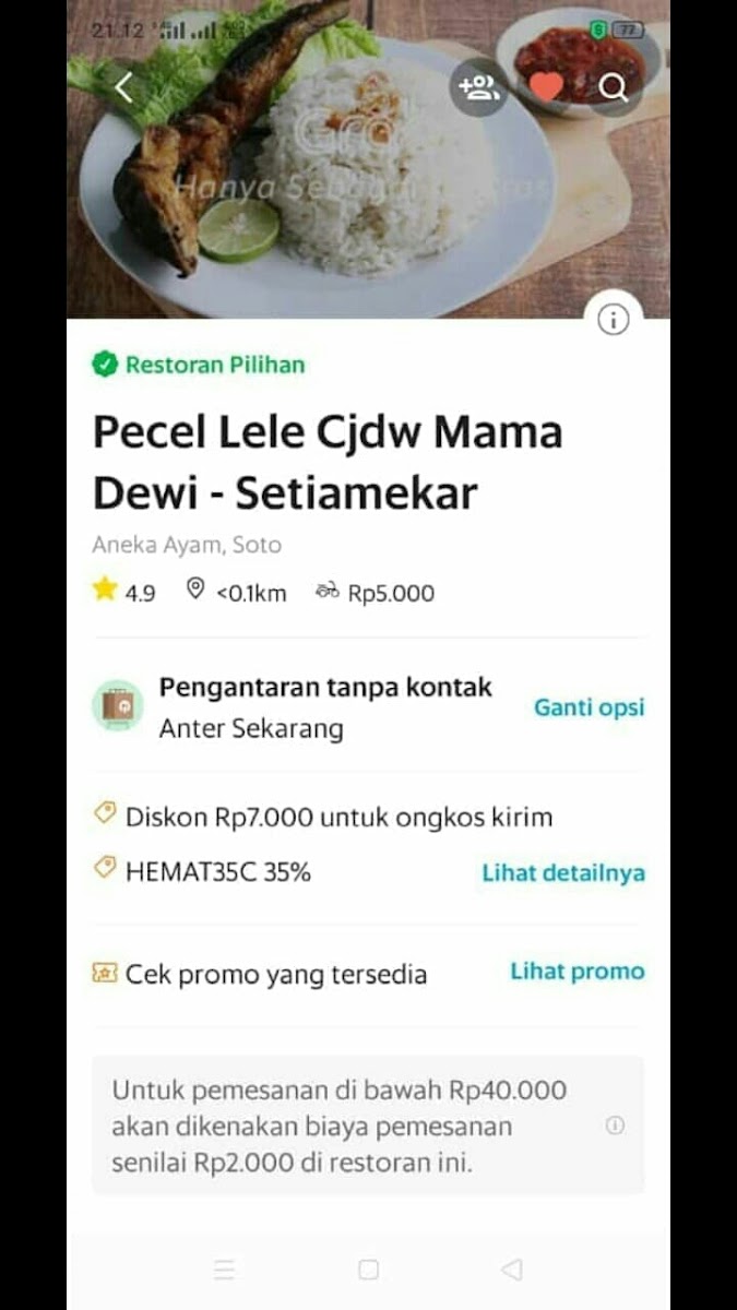 Warung Pecel Lele CJDW Menu 3