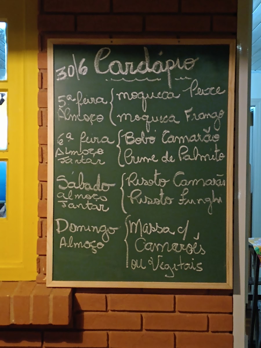 Canto do Mar Café e Restaurante Menu 1