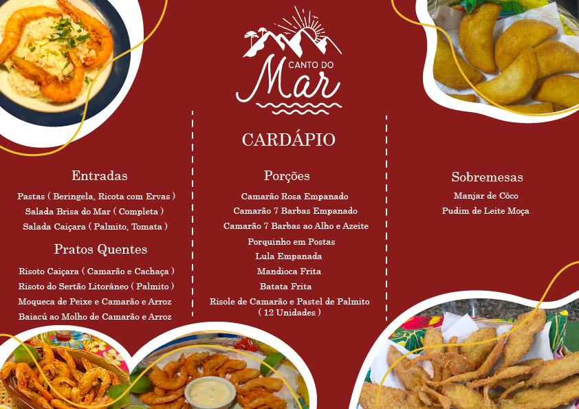 Canto do Mar Café e Restaurante Menu 2